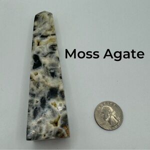 Moss Agate Stone Tower
